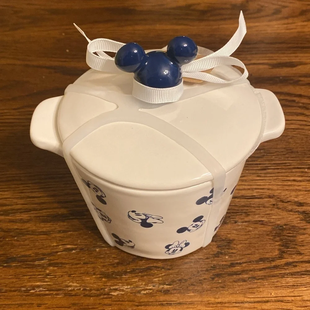 Rae Dunn Disney Mickey Minnie Mouse Mini Baker Blue White Share The Love NWT